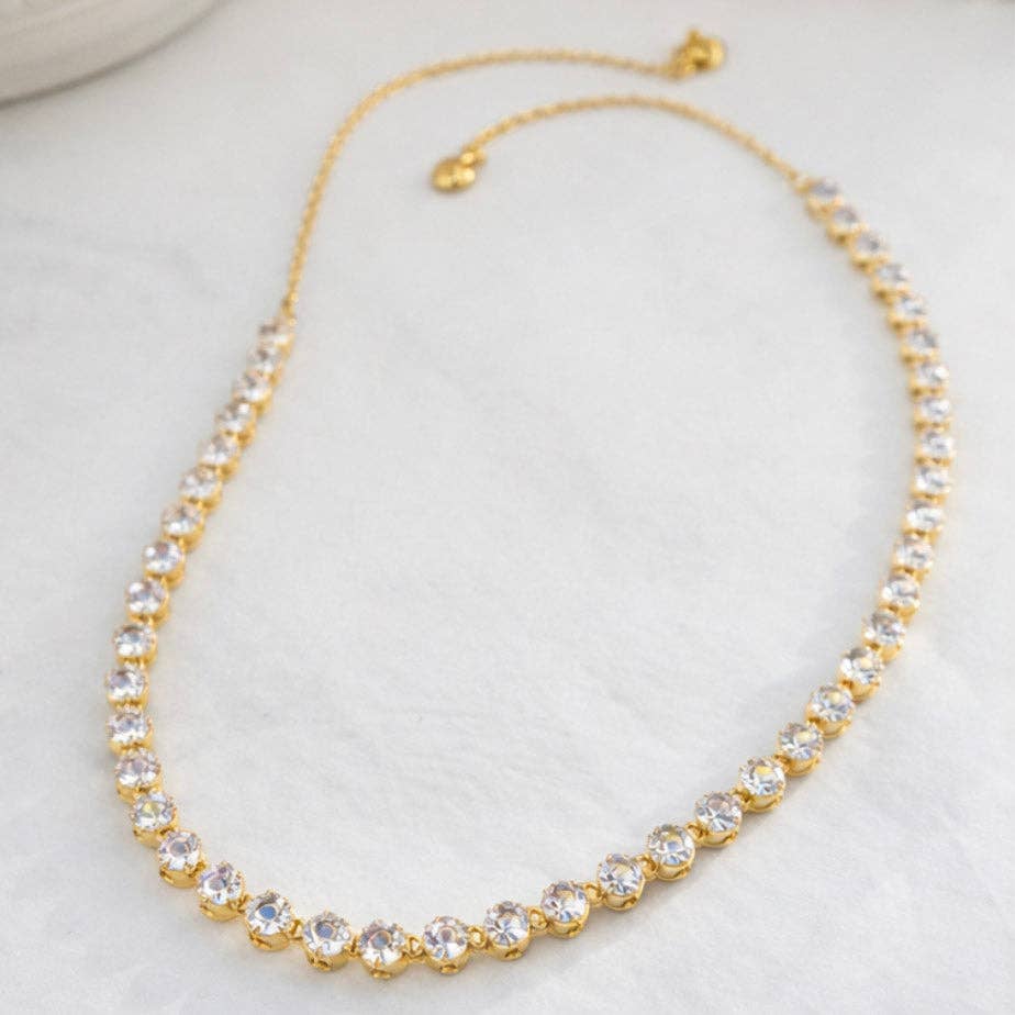 Luxe Frosted In Diamonds Choker Necklace - WATERPROOF
