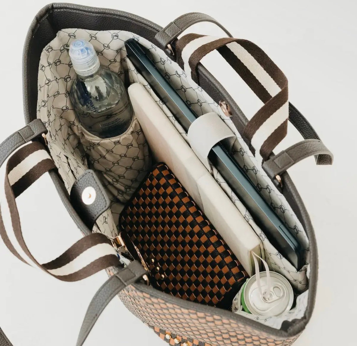 Woven Tiffany Organizer Tote Bag