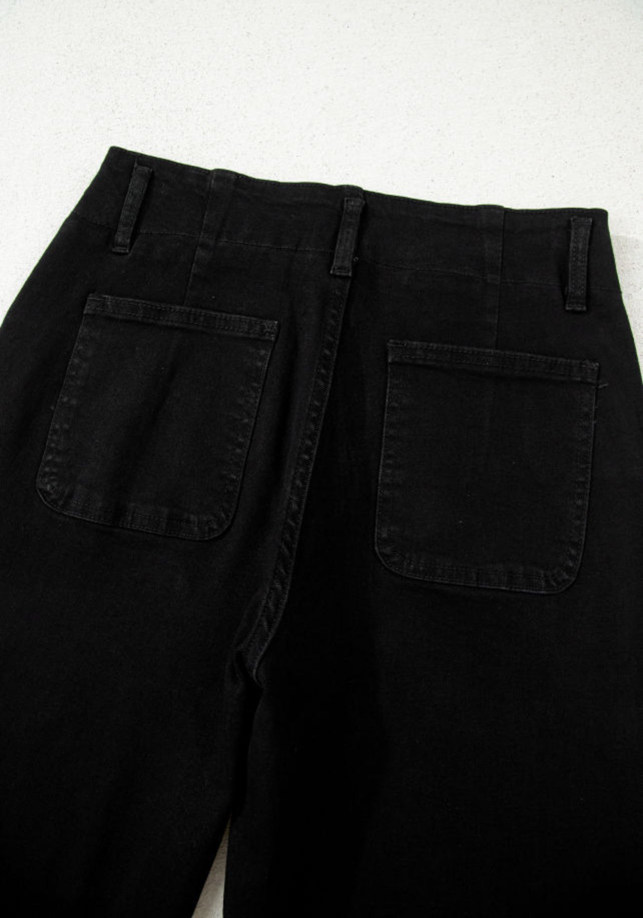 Black 2 - Button High Waist Flared Bottom Jeans