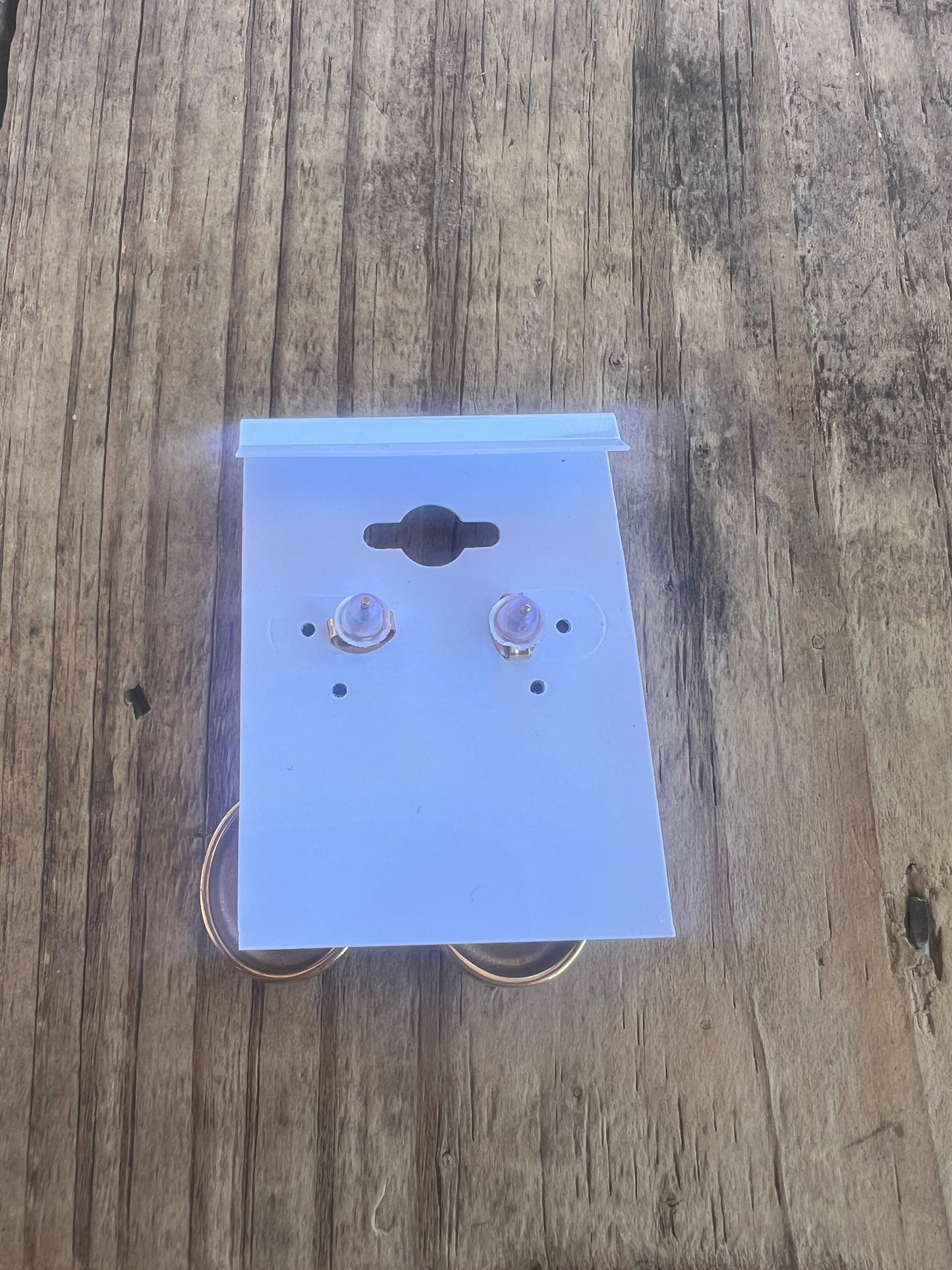 Gold Rhinestone Small Dangle Earrings