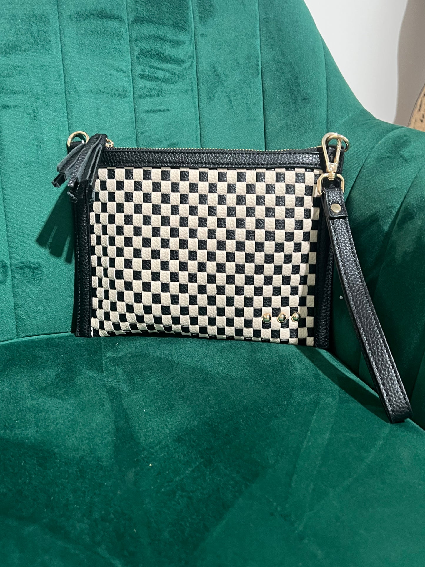 Veda Woven Crossbody and Clutch Bag