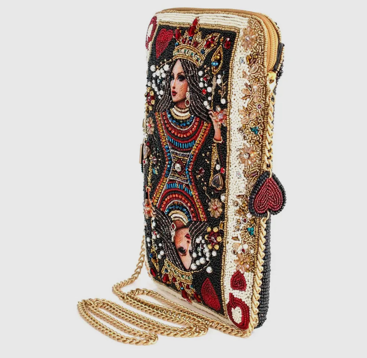 The Queen Beaded Crossbody Clutch