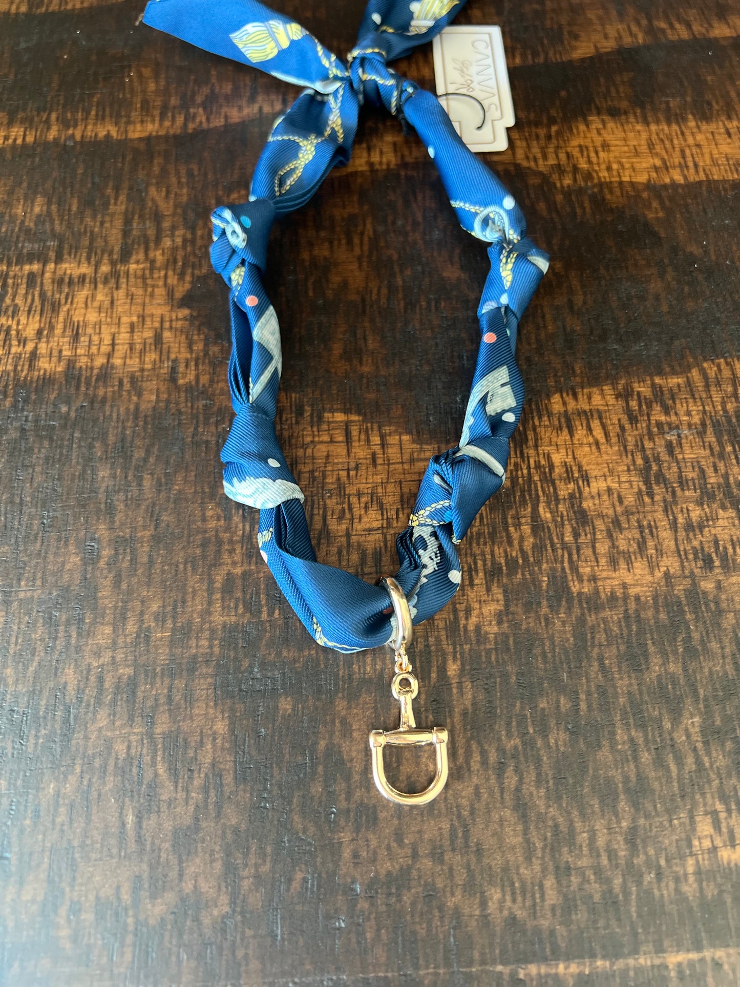 Cinnamon Horse Bit Scarf Necklace