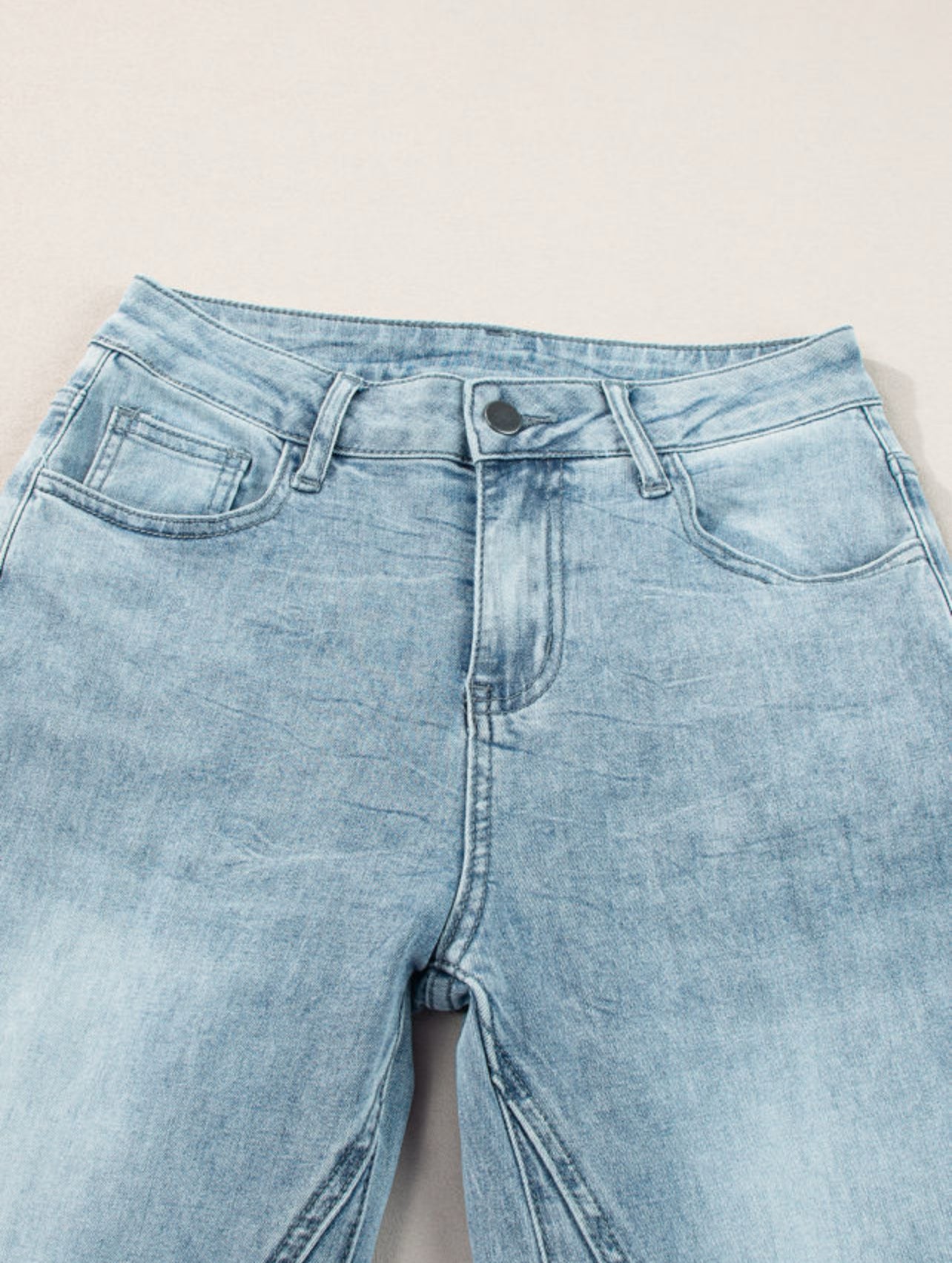 Dusk Blue Acid Wash Extra Wide Leg High Waist Long Jeans