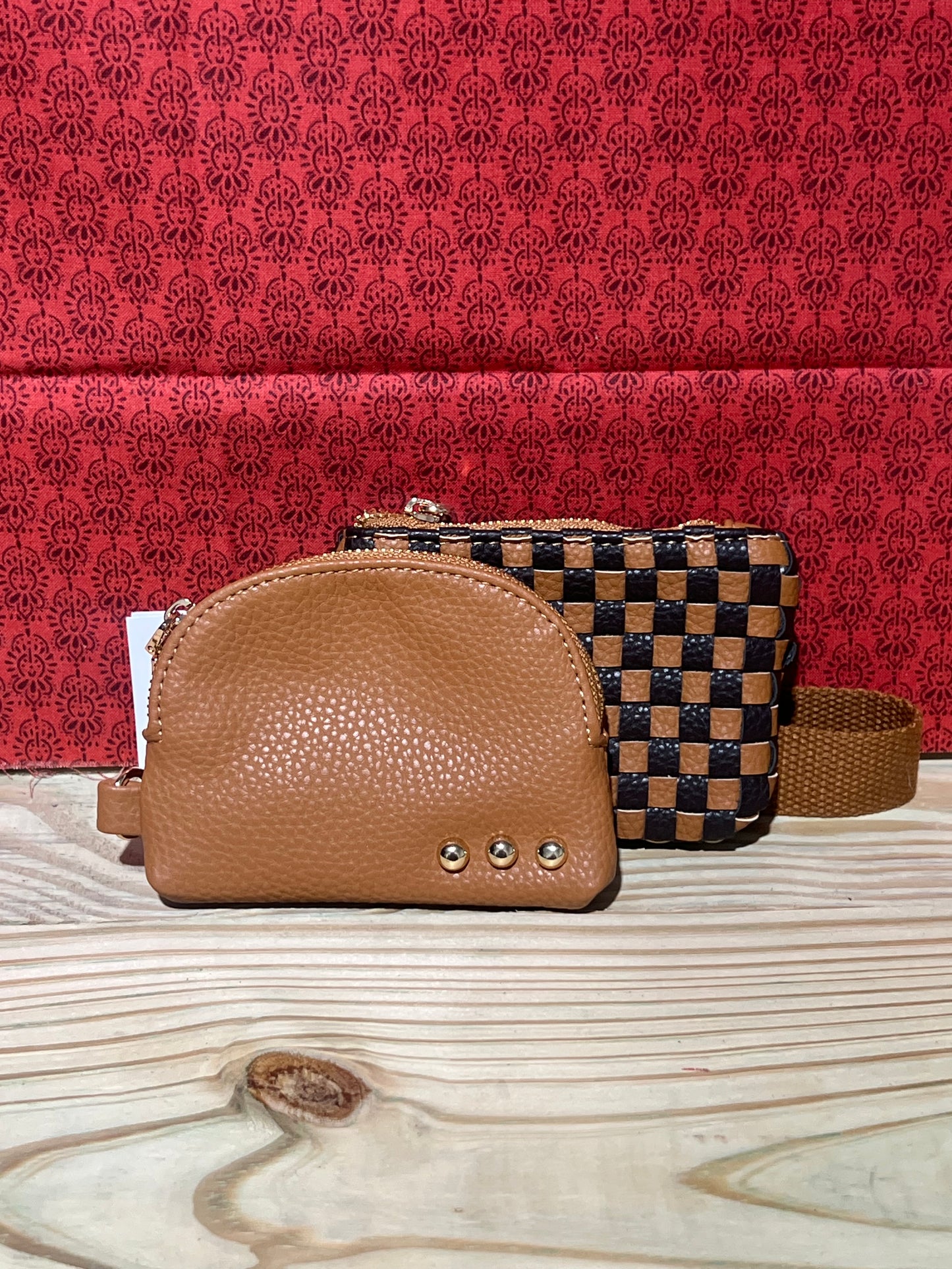 Wanderlust Woven Dual Pouch Wristlet