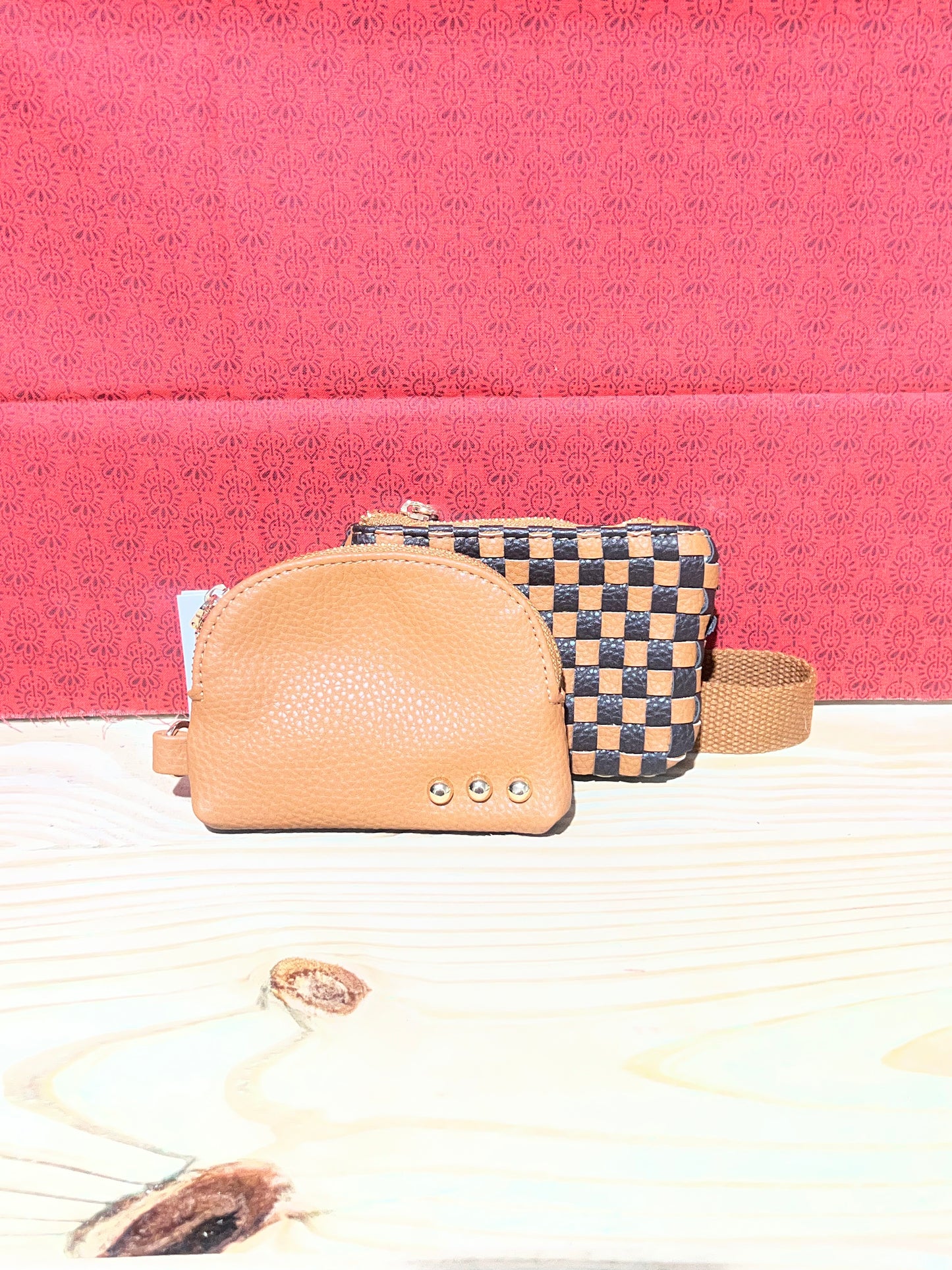 Wanderlust Woven Dual Pouch Wristlet