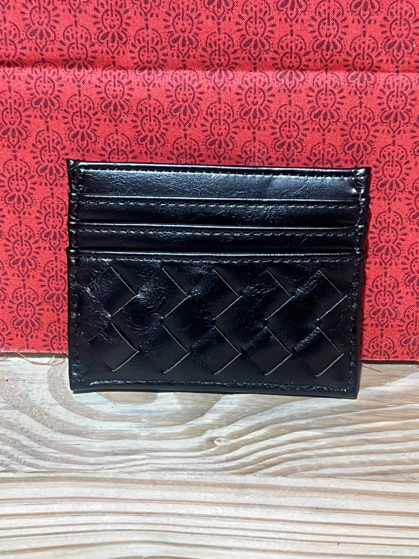 Mariah Woven Small Card Holder Wallet