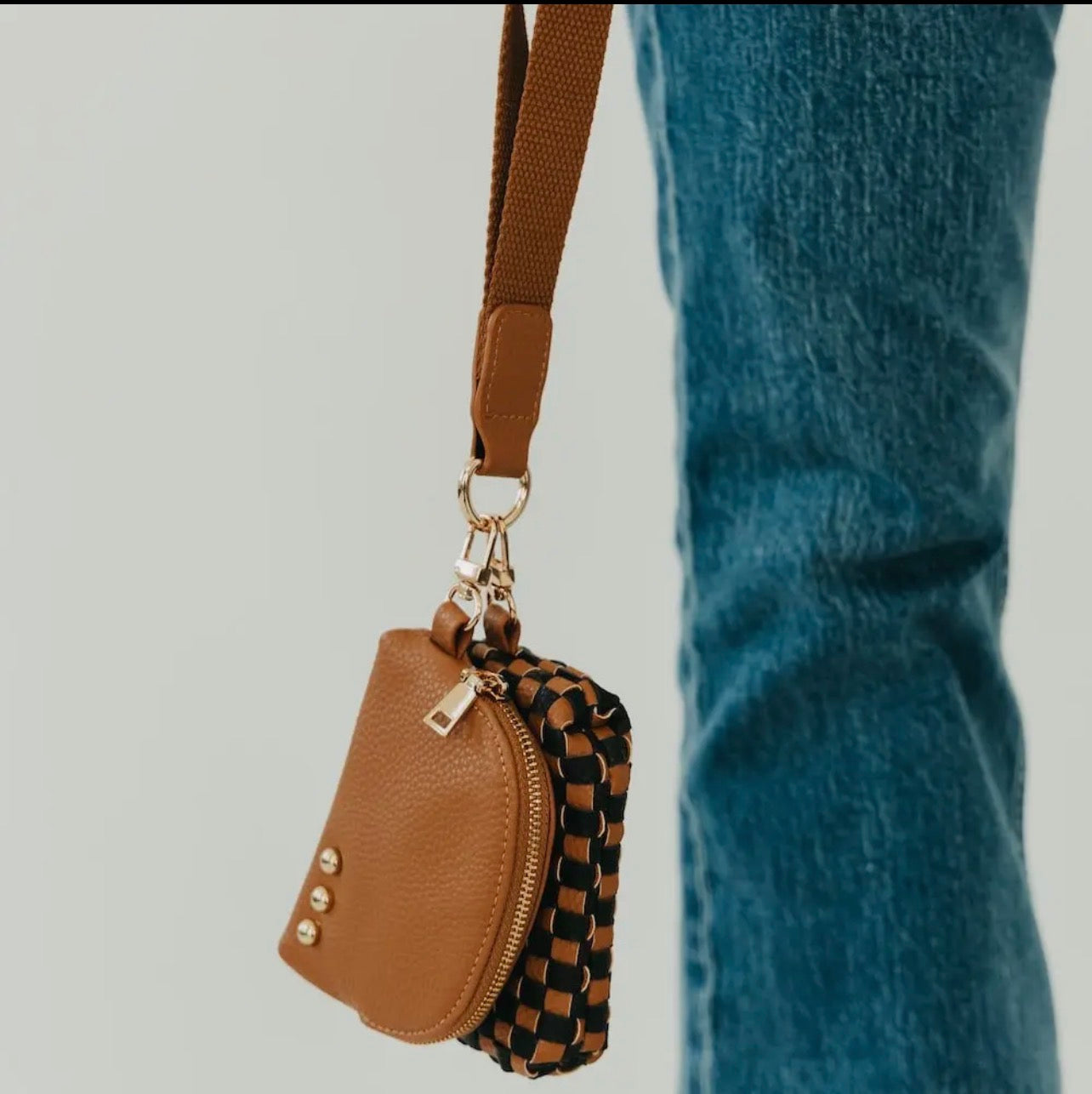 Wanderlust Woven Dual Pouch Wristlet