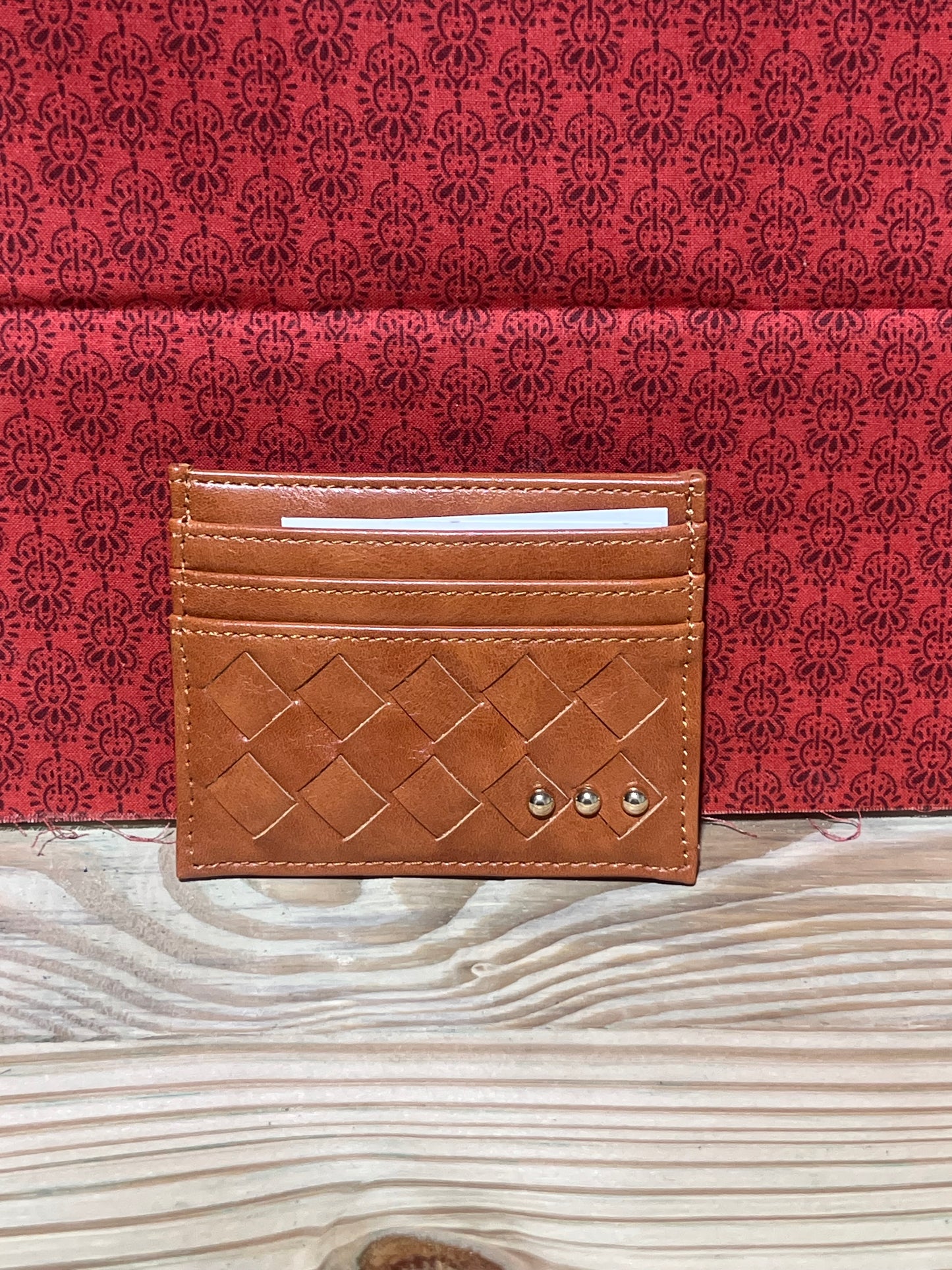 Mariah Woven Small Card Holder Wallet