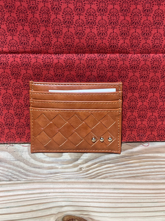 Mariah Woven Small Card Holder Wallet