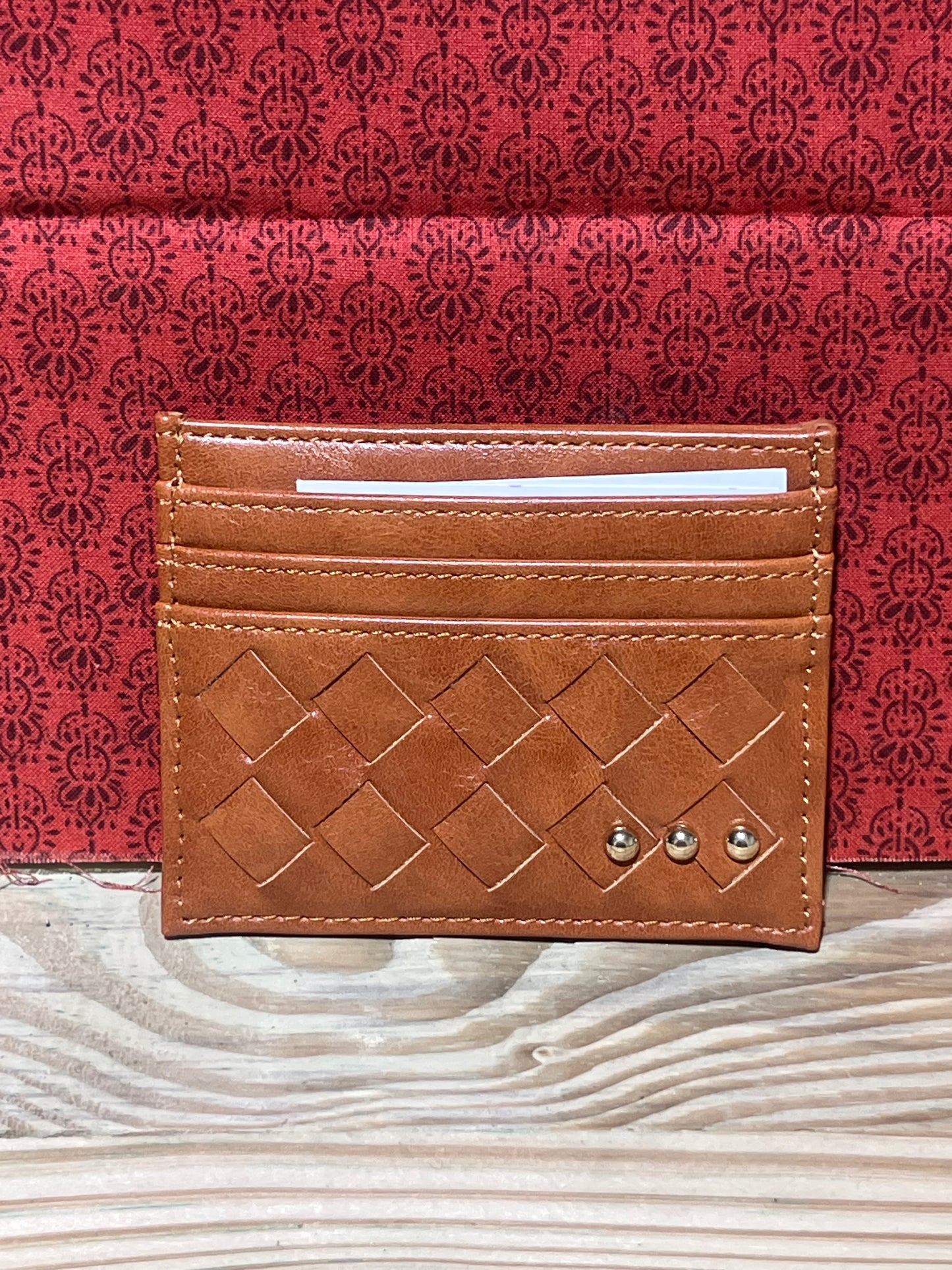 Mariah Woven Small Card Holder Wallet