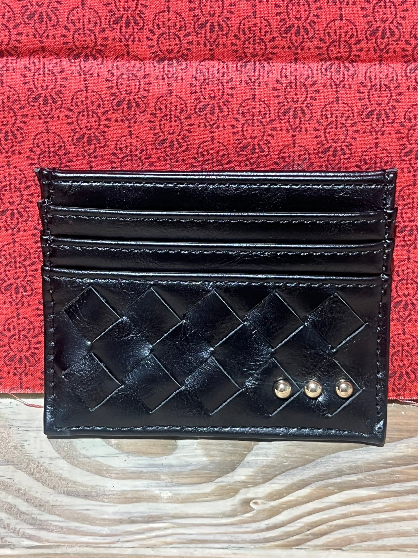 Mariah Woven Small Card Holder Wallet
