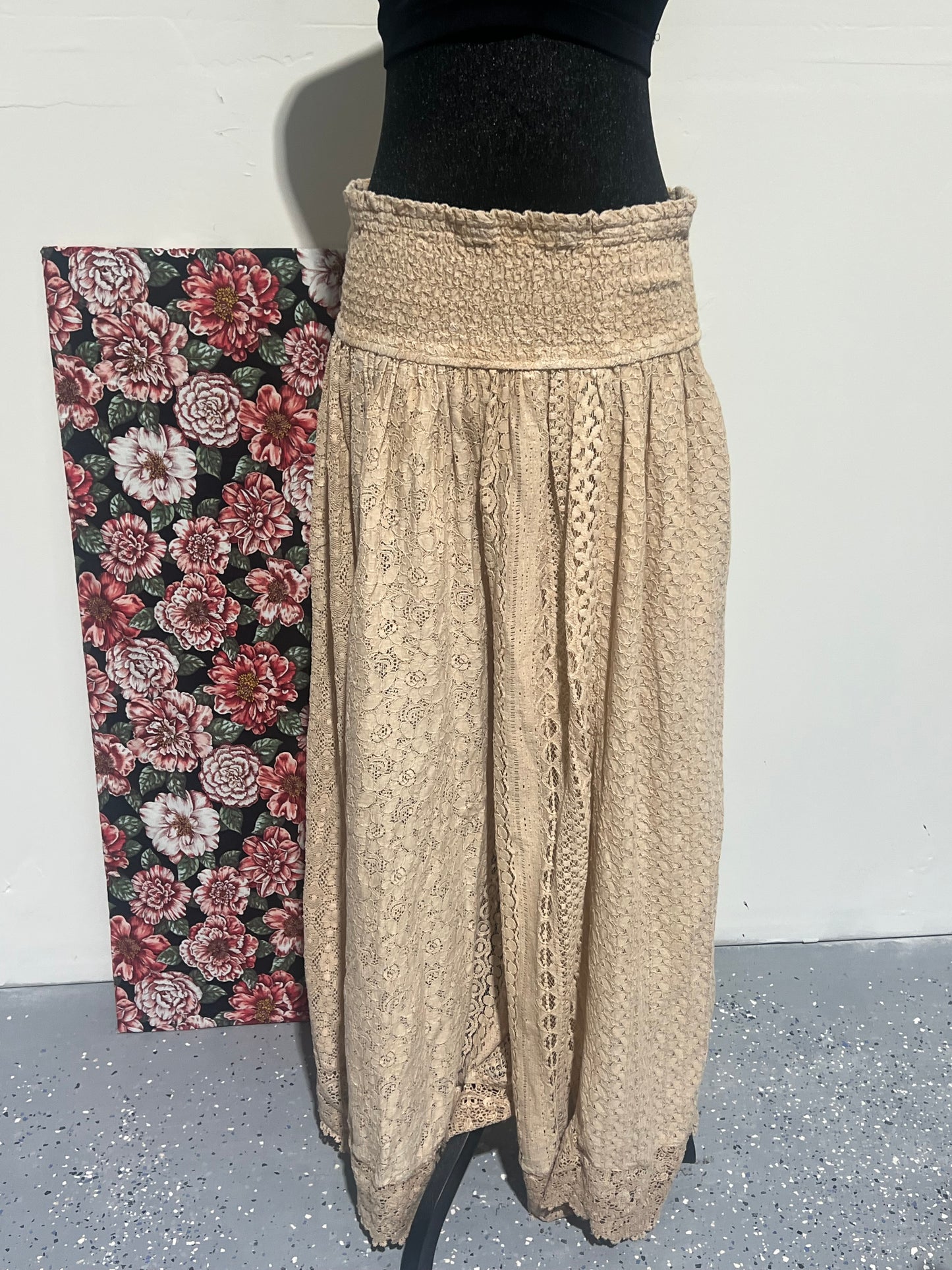 Desert Dream Flow Trousers All Lace Shirred Waist