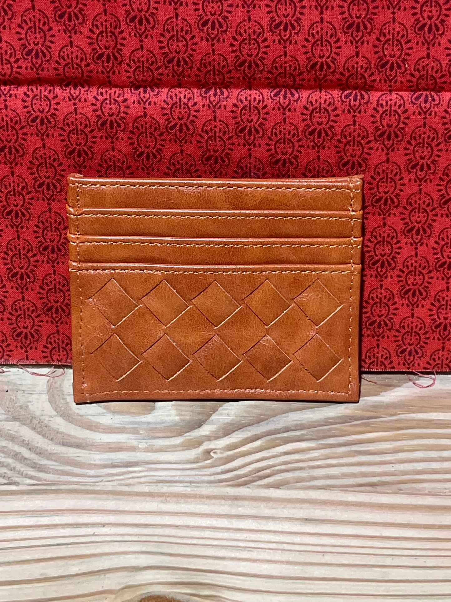 Mariah Woven Small Card Holder Wallet