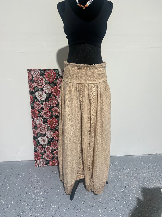 Desert Dream Flow Trousers All Lace Shirred Waist