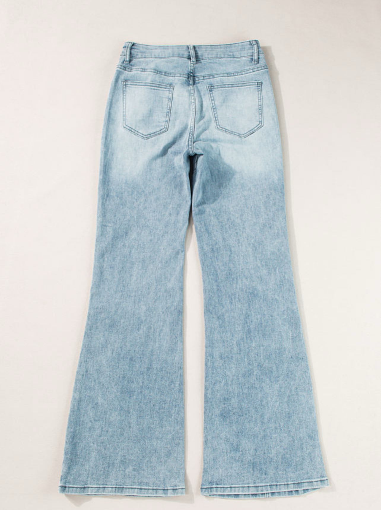 Dusk Blue Acid Wash Extra Wide Leg High Waist Long Jeans