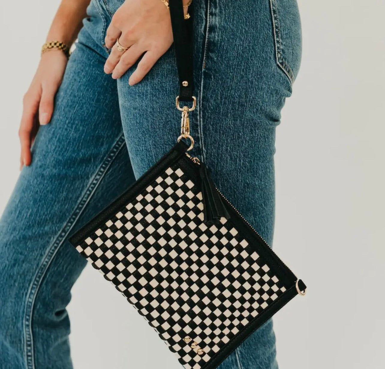 Veda Woven Crossbody and Clutch Bag