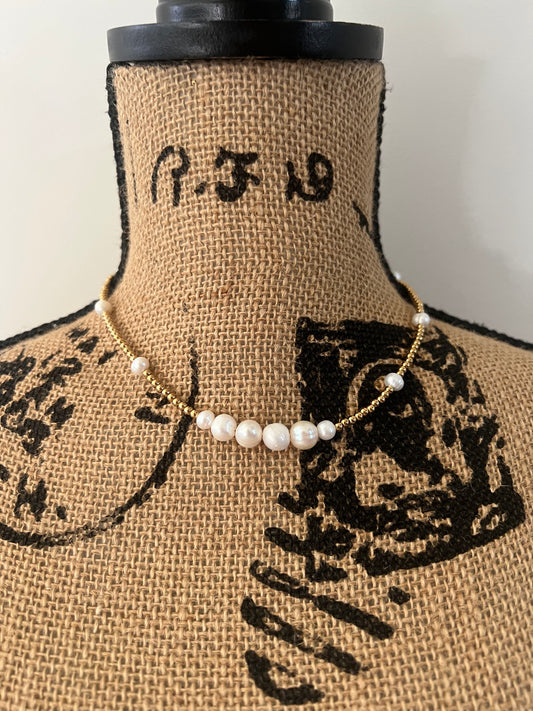 Pearl Beaded Adjustable Necklace