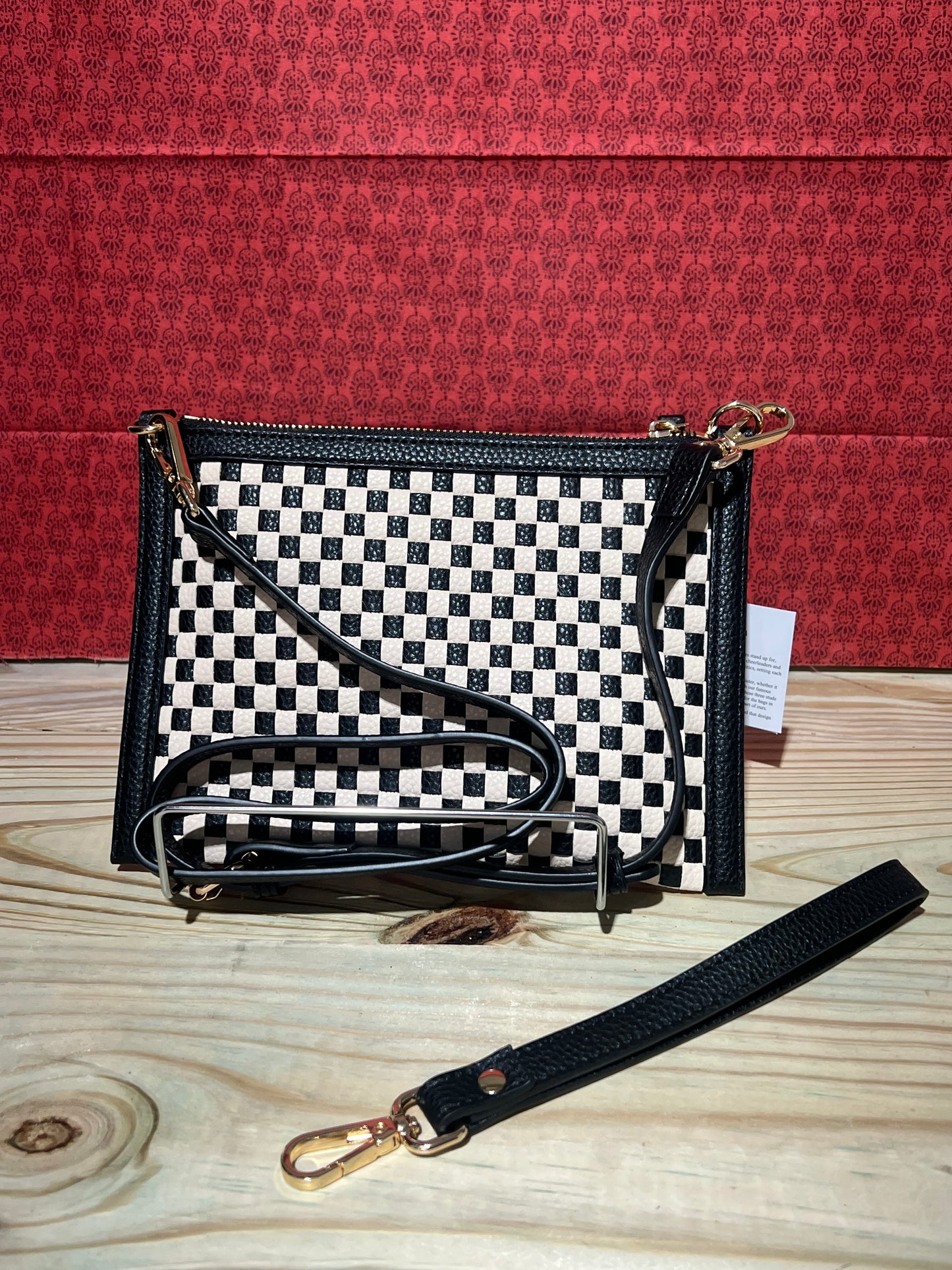 Veda Woven Crossbody and Clutch Bag