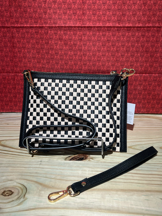 Veda Woven Crossbody and Clutch Bag