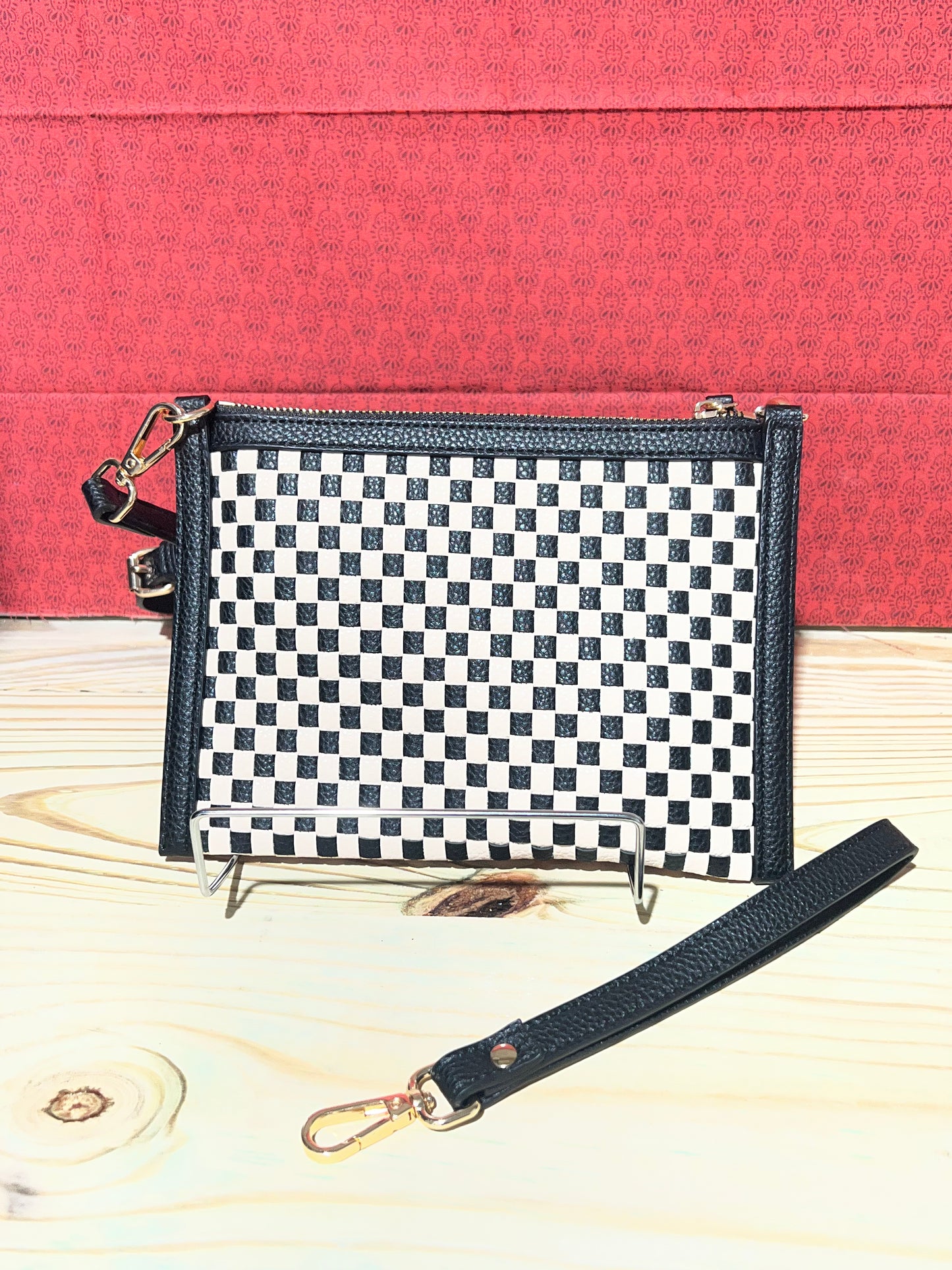 Veda Woven Crossbody and Clutch Bag
