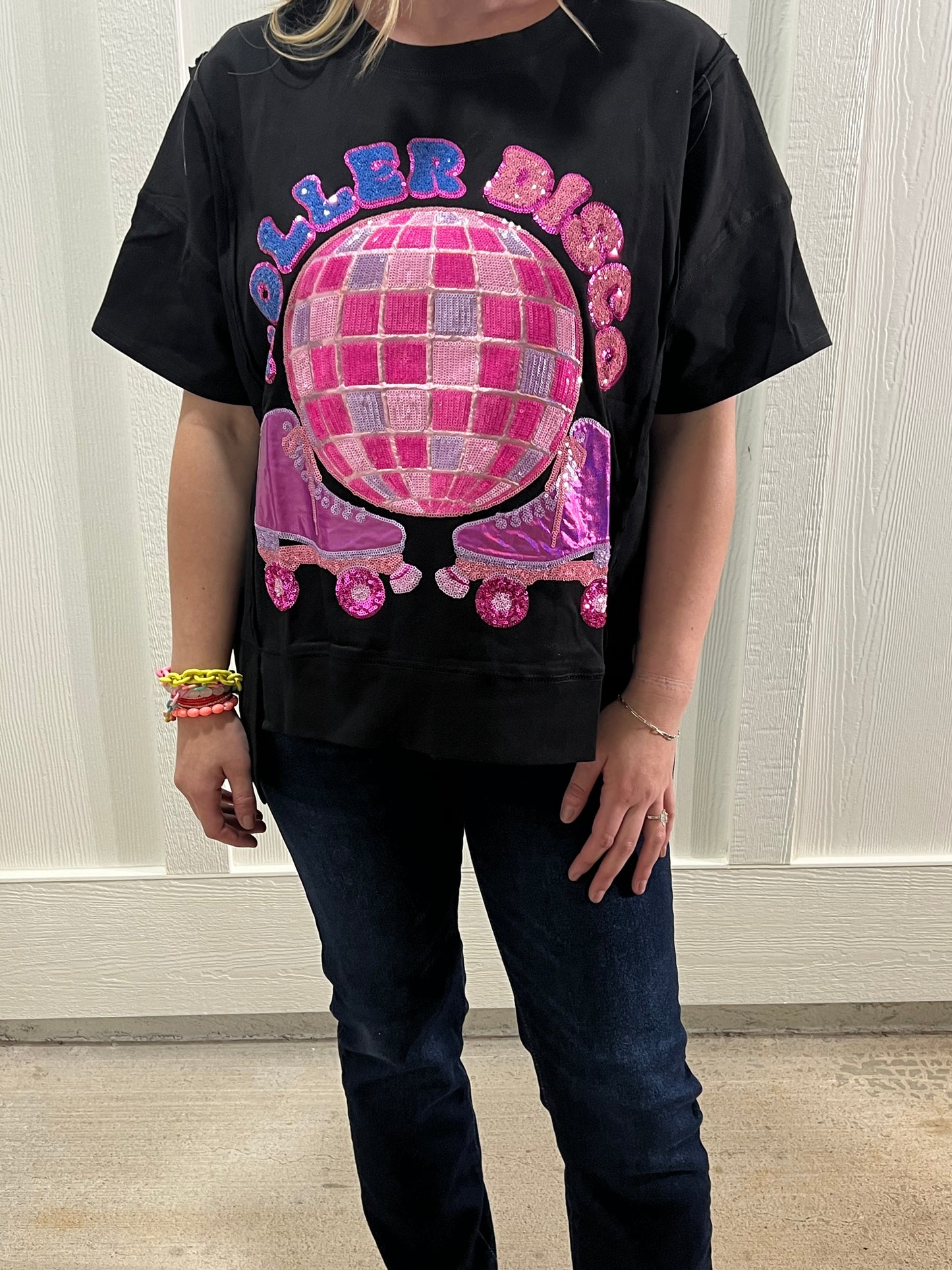 Let’s Go To the Disco Short Sleeve Oversized Top