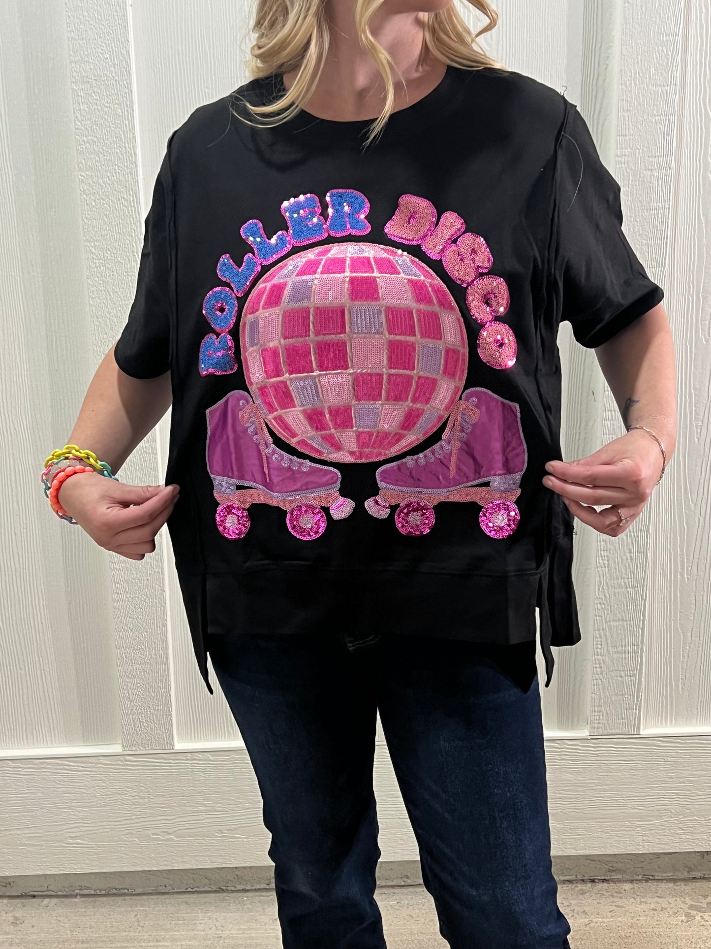 Let’s Go To the Disco Short Sleeve Oversized Top