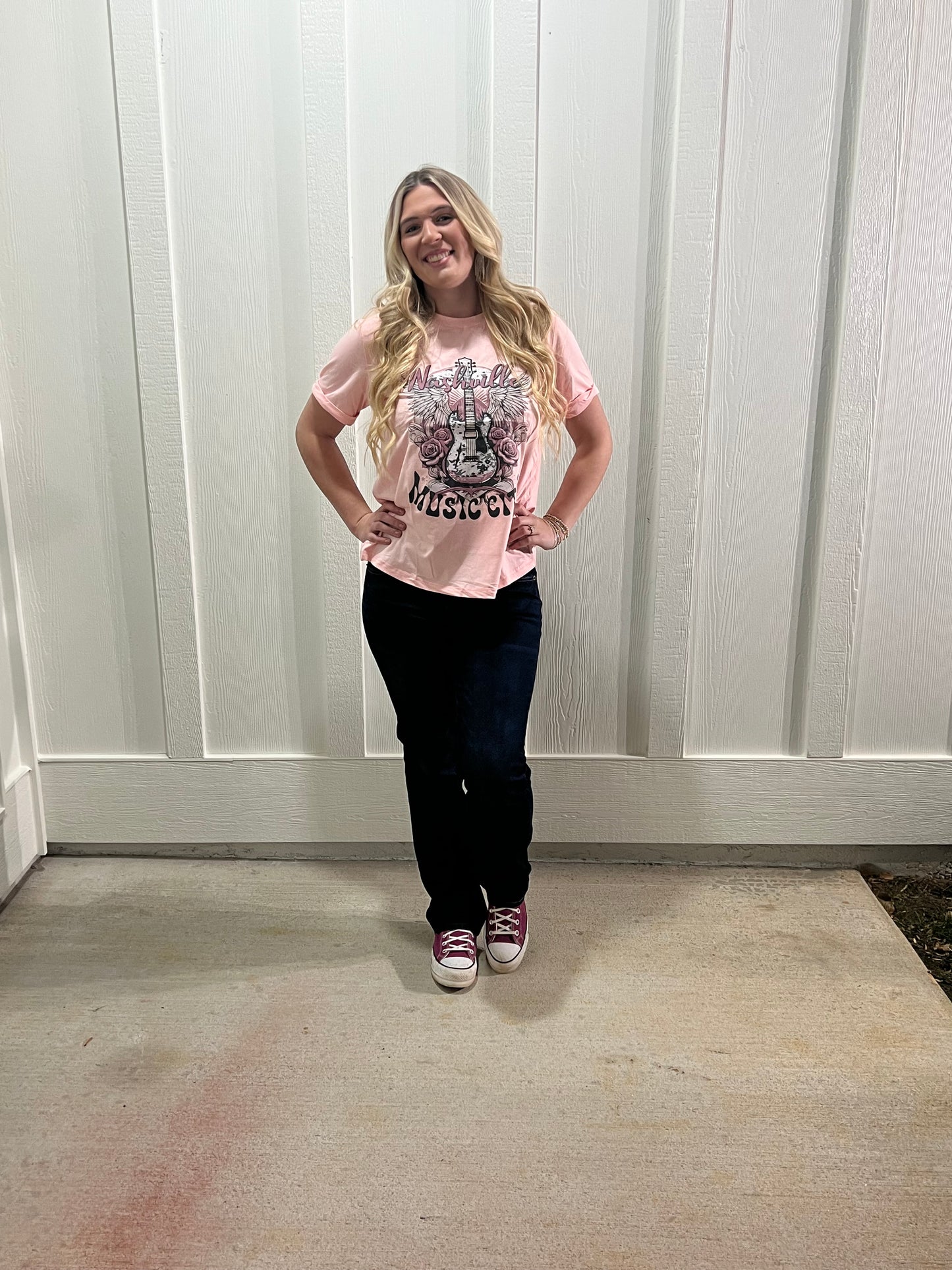 Pink Music City Graphic Tee