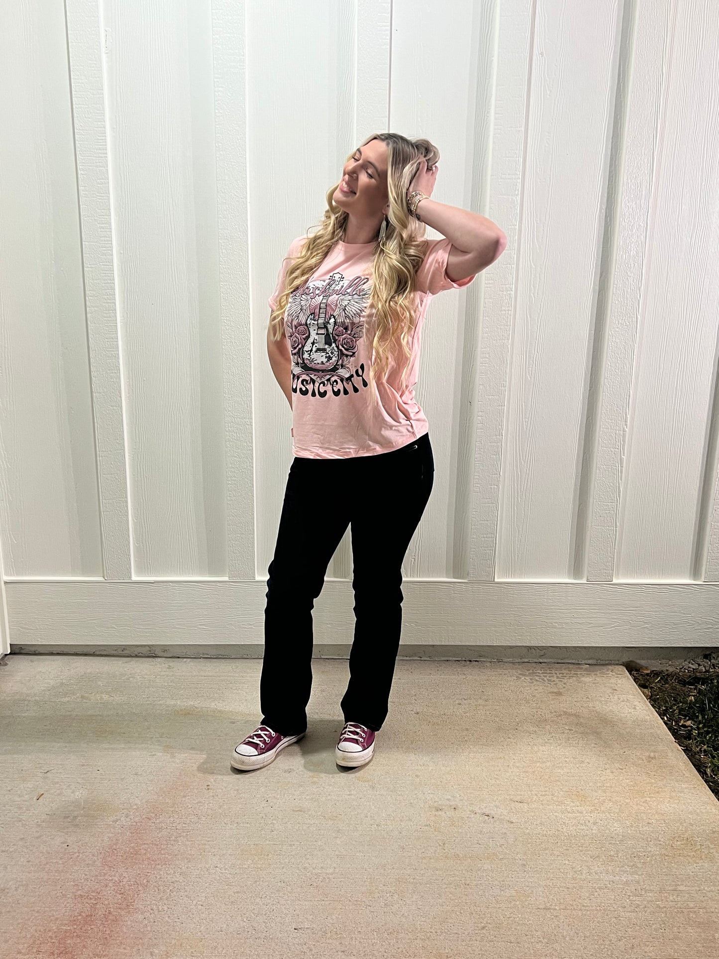 Pink Music City Graphic Tee