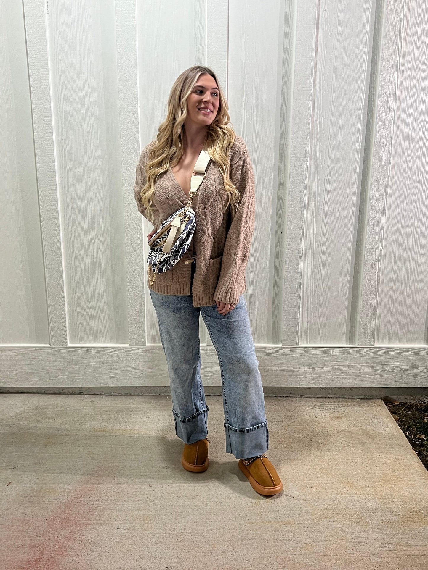 Long Sleeve Button Closure Knit Cardigan