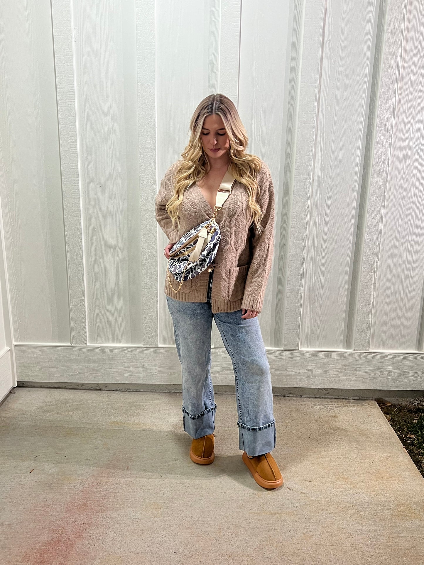 Long Sleeve Button Closure Knit Cardigan