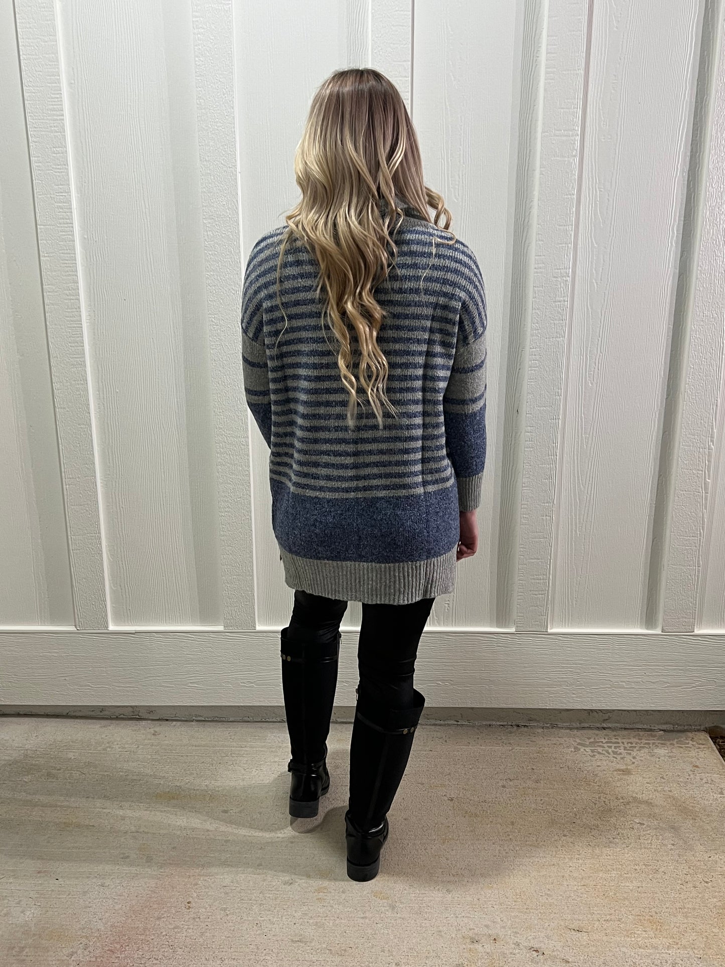 Long Sleeve Turtle Neck Sweater Mini Dress