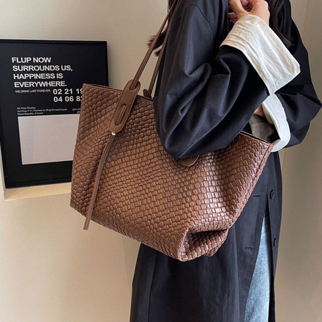 Large Capacity Woven Vintage Shoulder Tote Bag ZK3103