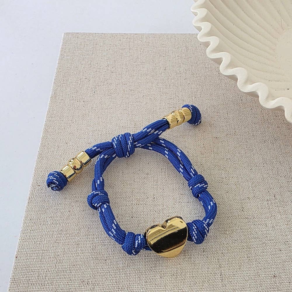 Knotty Cord Heart Bracelet - WATERPROOF