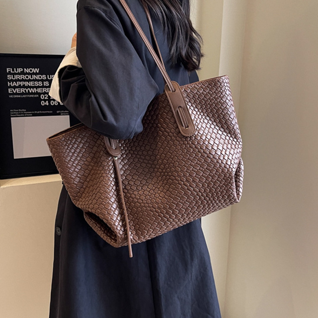 Large Capacity Woven Vintage Shoulder Tote Bag ZK3103