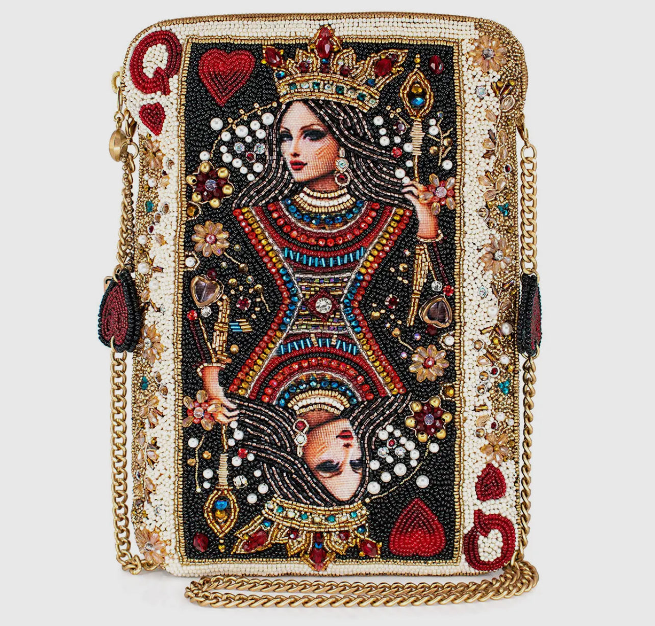 The Queen Beaded Crossbody Clutch
