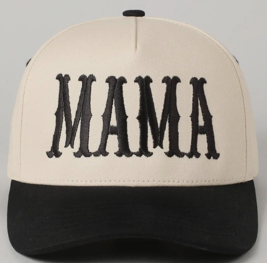 MAMA Typographic Design Embroidery Baseball Cap