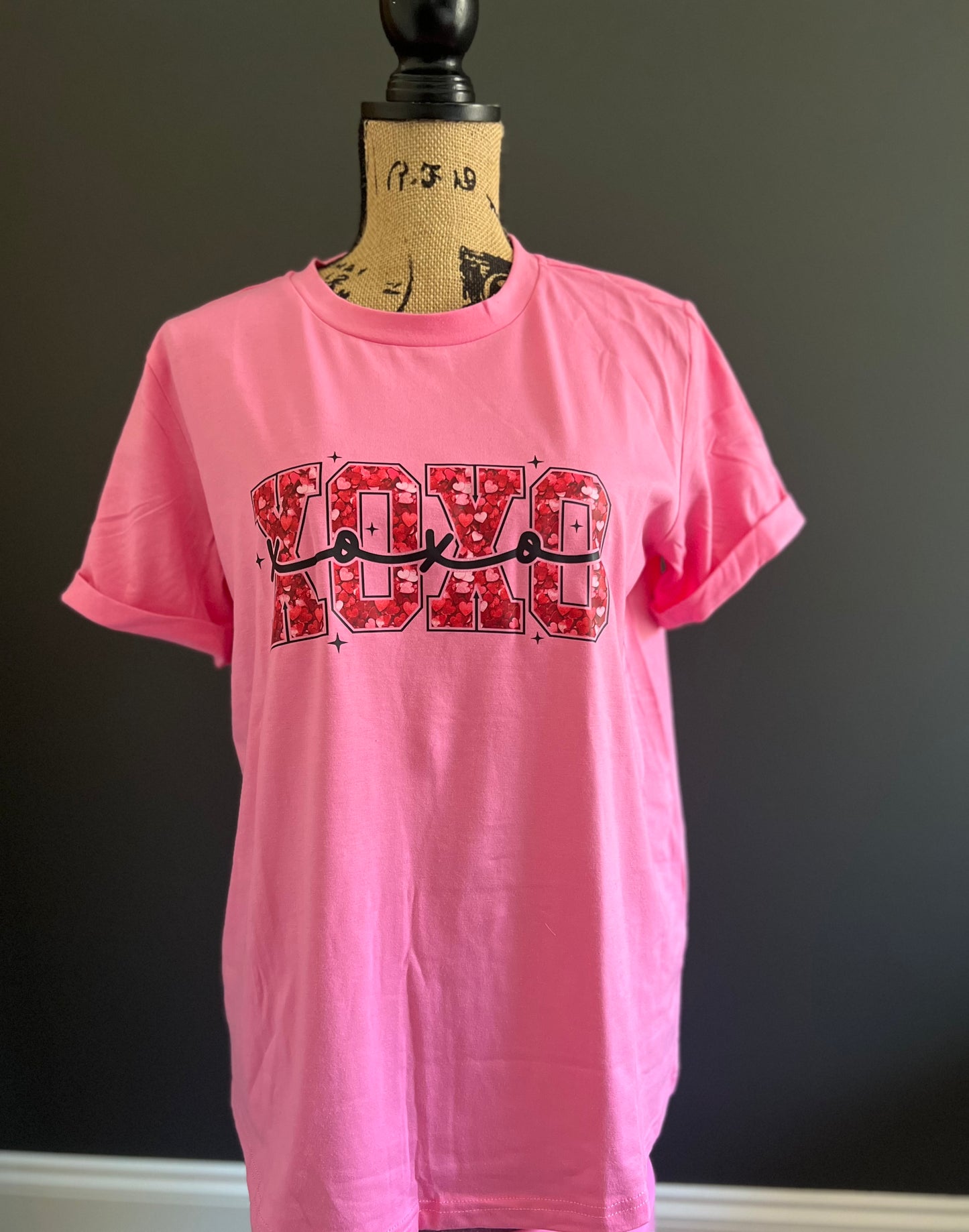 Valentines Pink XOXO Graphic Tee