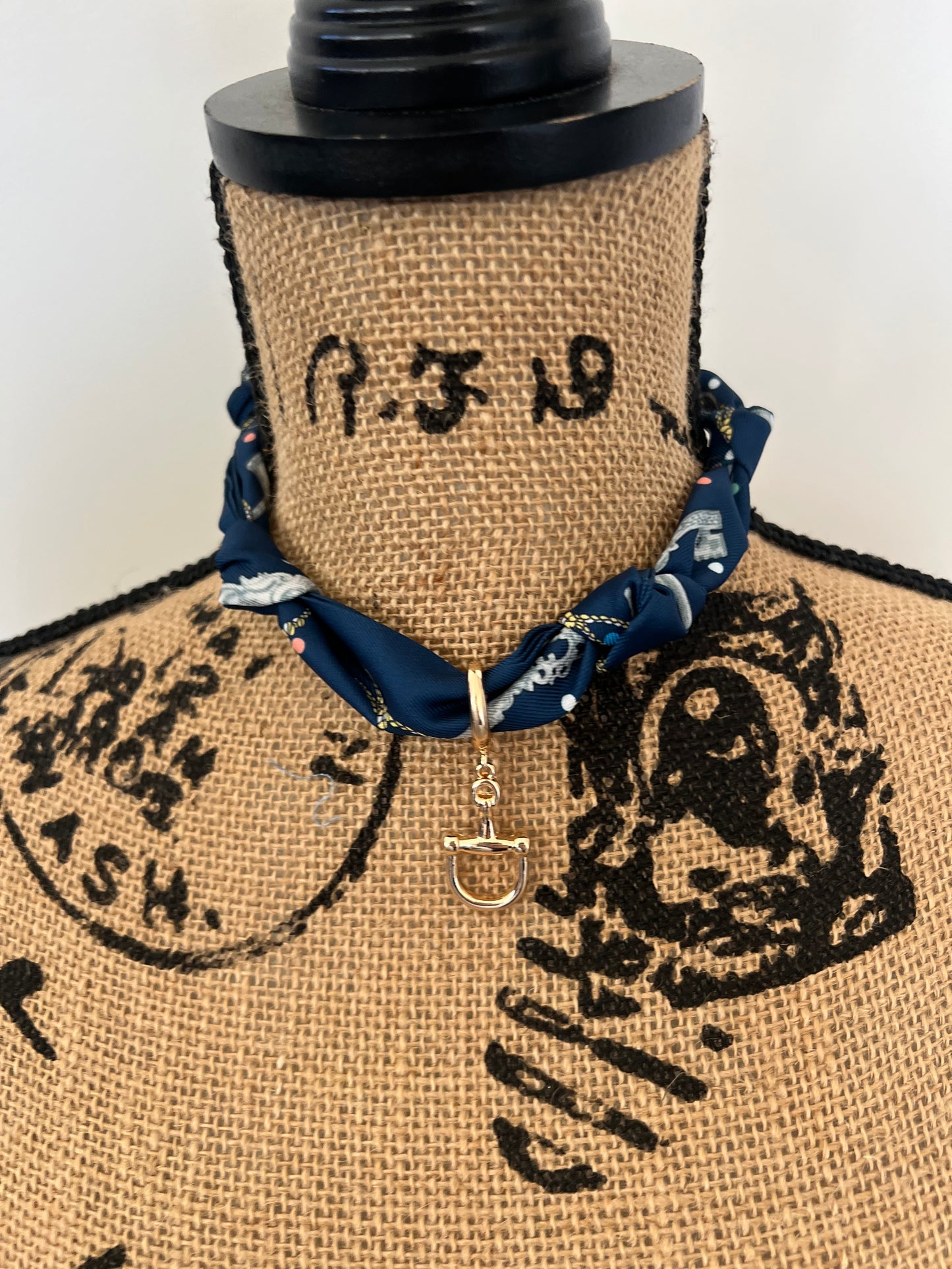 Cinnamon Horse Bit Scarf Necklace