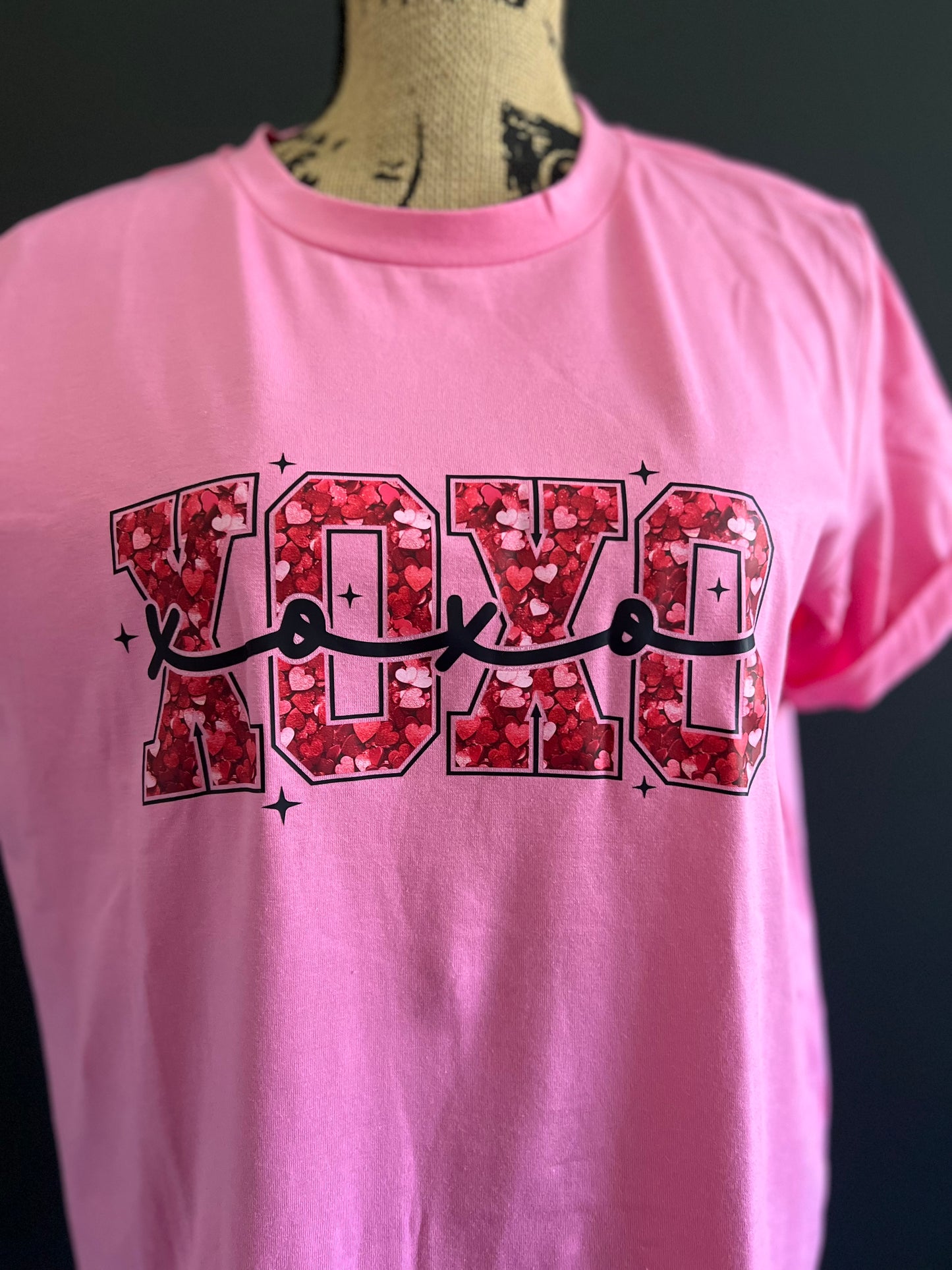 Valentines Pink XOXO Graphic Tee