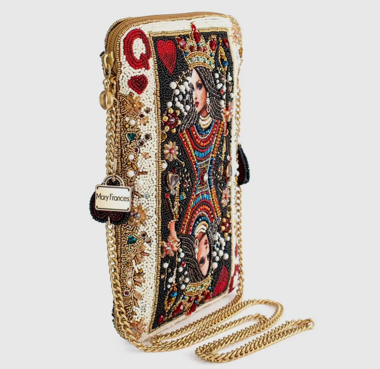 The Queen Beaded Crossbody Clutch