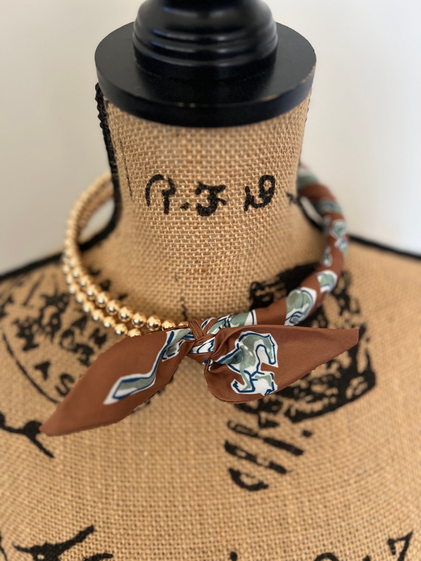 Winnie Ball Bead Scarf Neck