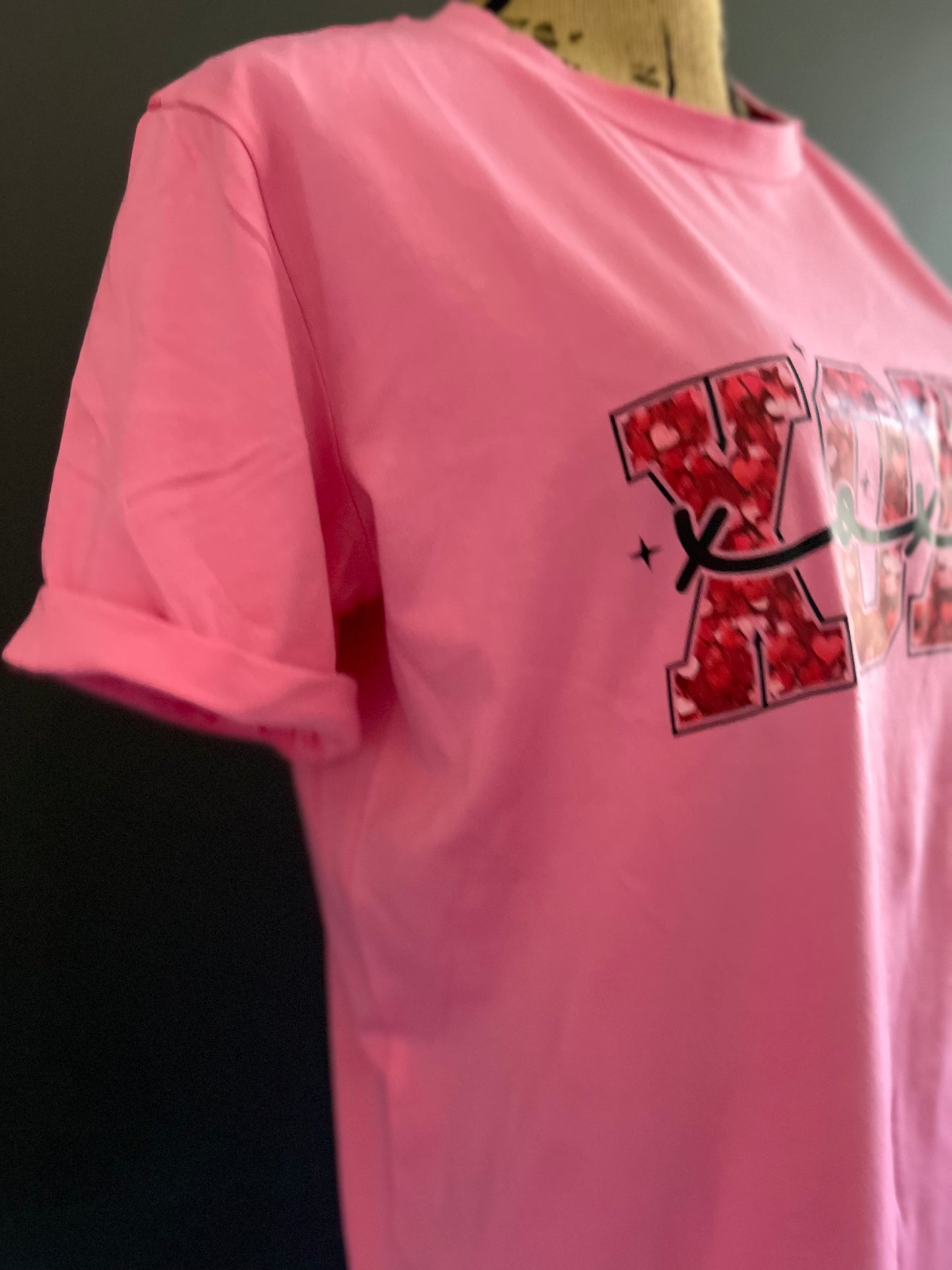 Valentines Pink XOXO Graphic Tee