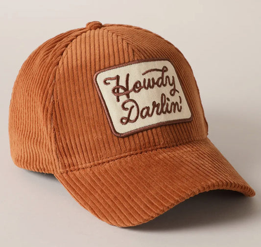 Howdy Darlin’ Embroidery Patch Corduroy Cap